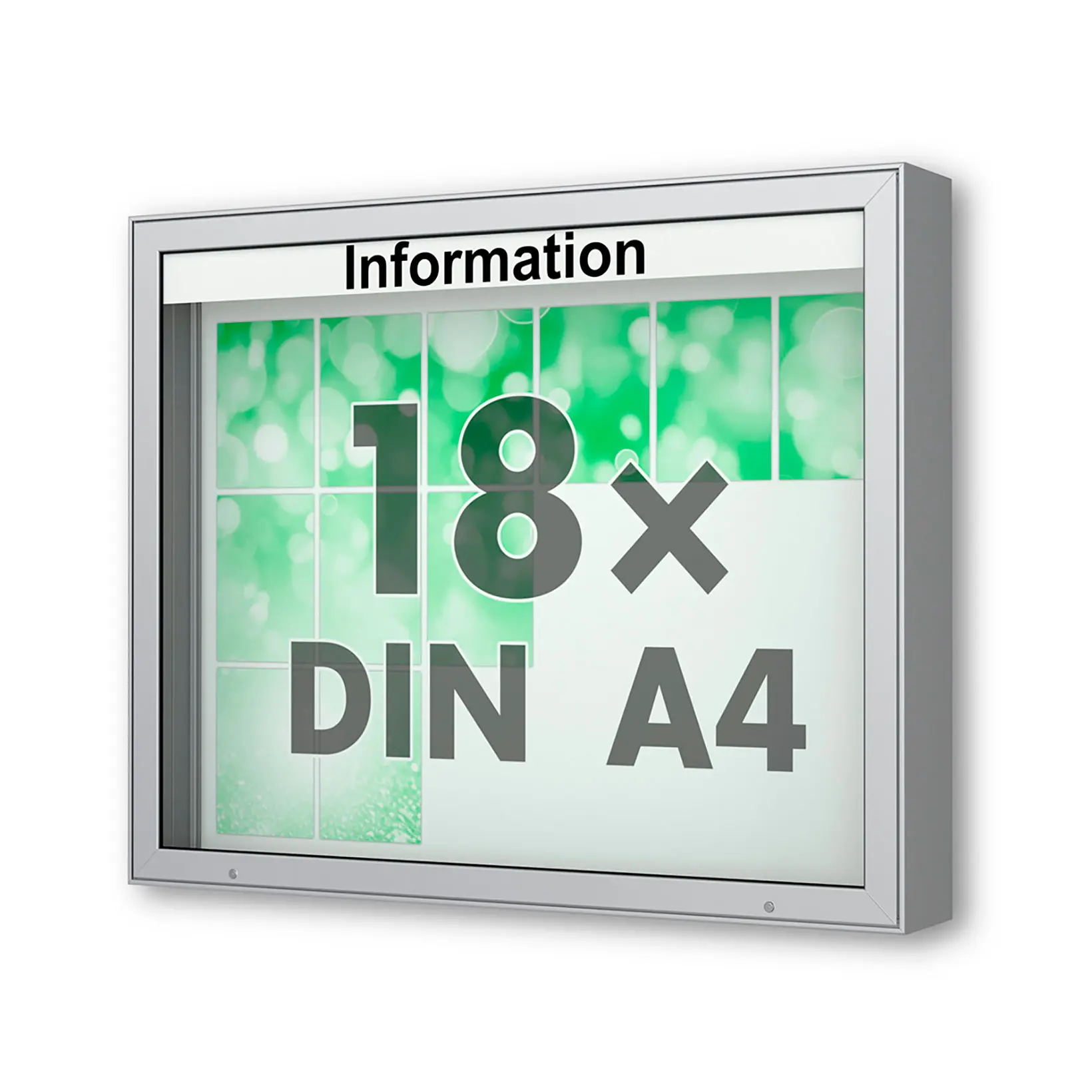 18 x DIN A4 Schaukasten Plenum eckig - der "Klassiker" - 210mm Bautiefe - Wandschaukasten mit optionaler LED-Beleuchtung Computerausrüstung, Elektronik, Hardware, Überwachen, Bildschirm