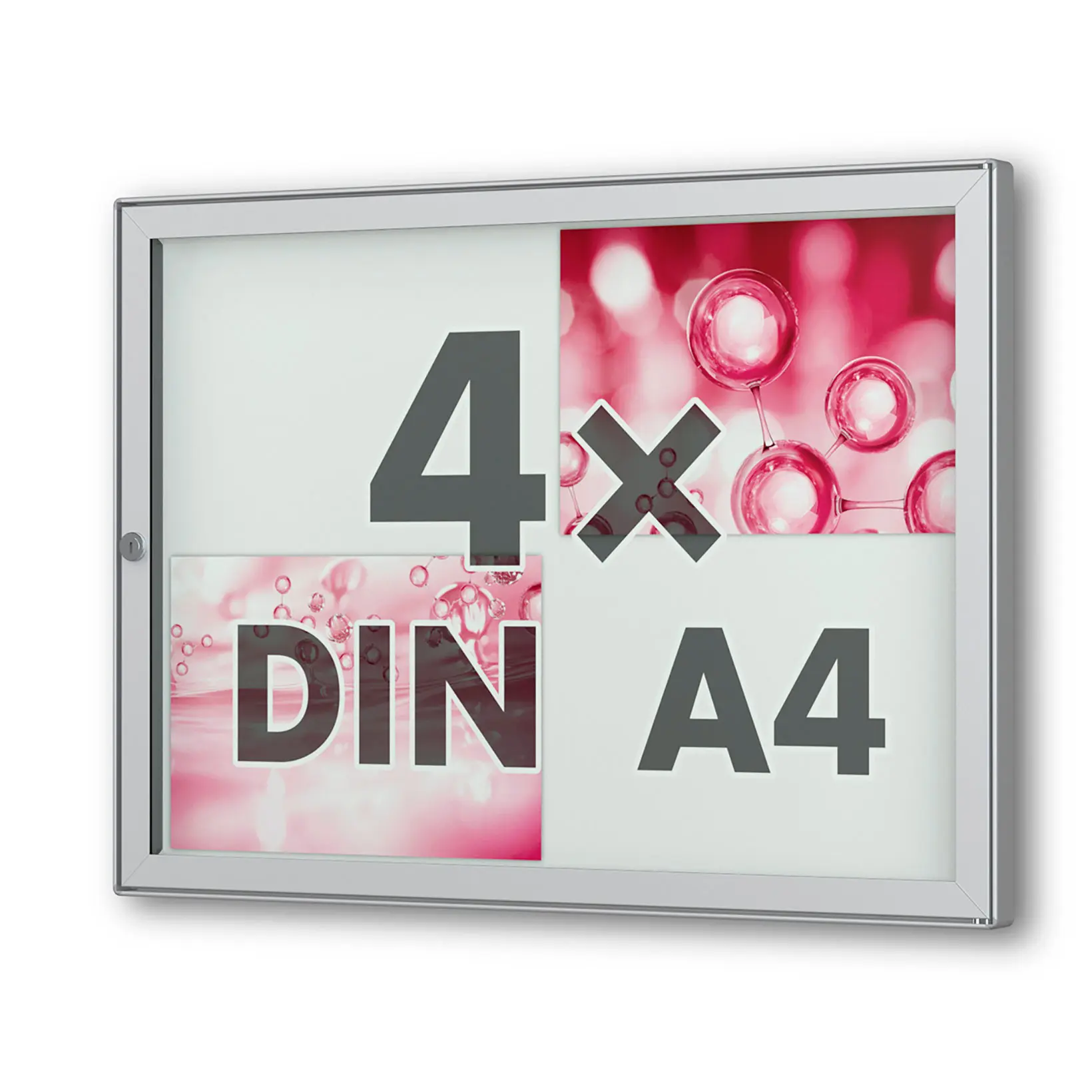 4 x DIN A4 Flachschaukasten Tesus - quer - gerundet 4 x DIN A4 Flachschaukasten Tesus - quer - gerundet