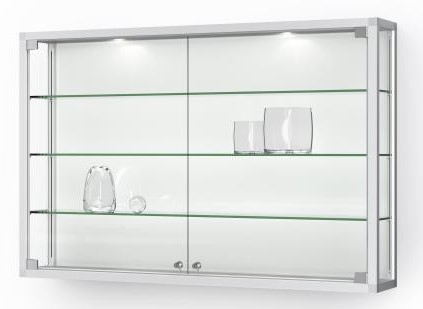 Wandvitrine Glas mit Drehtüren