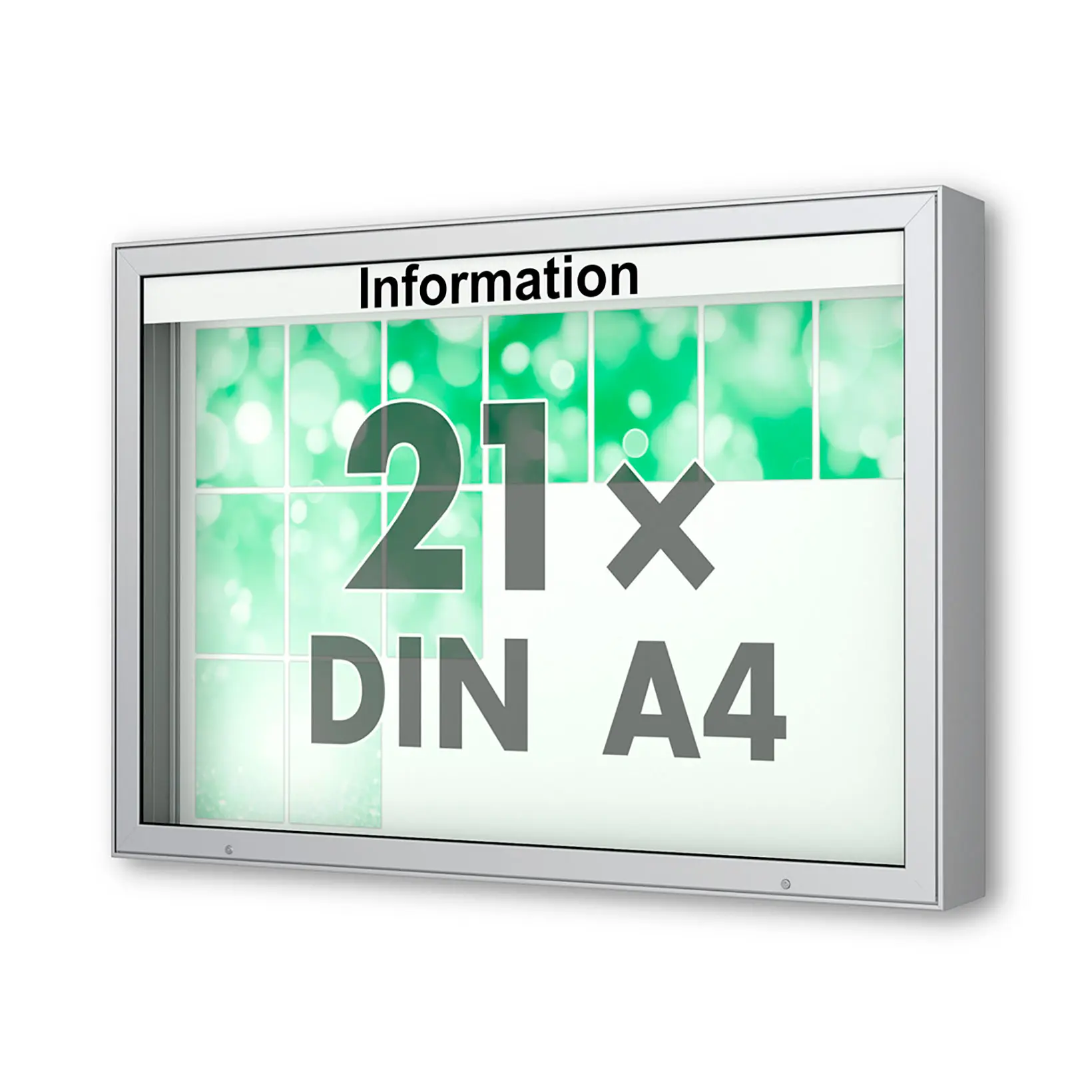 21 x DIN A4 Schaukasten Plenum eckig - der "Klassiker" - 210mm Bautiefe - Wandschaukasten mit optionaler LED-Beleuchtung Computerausrüstung, Elektronik, Hardware, Überwachen, Bildschirm